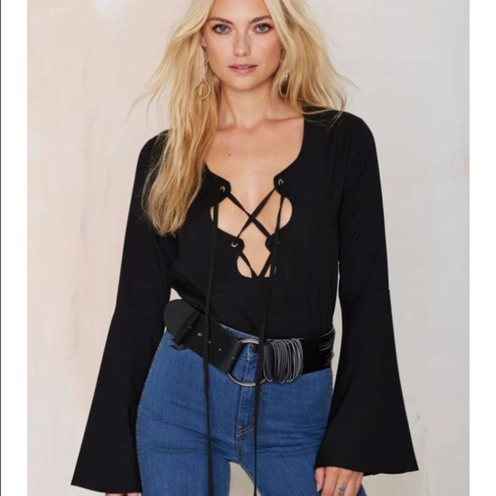Nasty Gal Bell Sleeve Top
